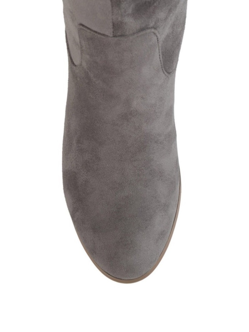 Journee Collection Women's Sanora Knee High Boots Grey Faux Suede Size 5.5 - Picture 8 of 8